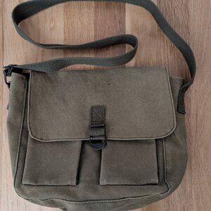 Khaki Green Canvas Replica Ammo Bag
